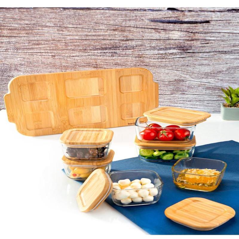 Bambum Enzo - 13 Piece Glass Breakfast Set