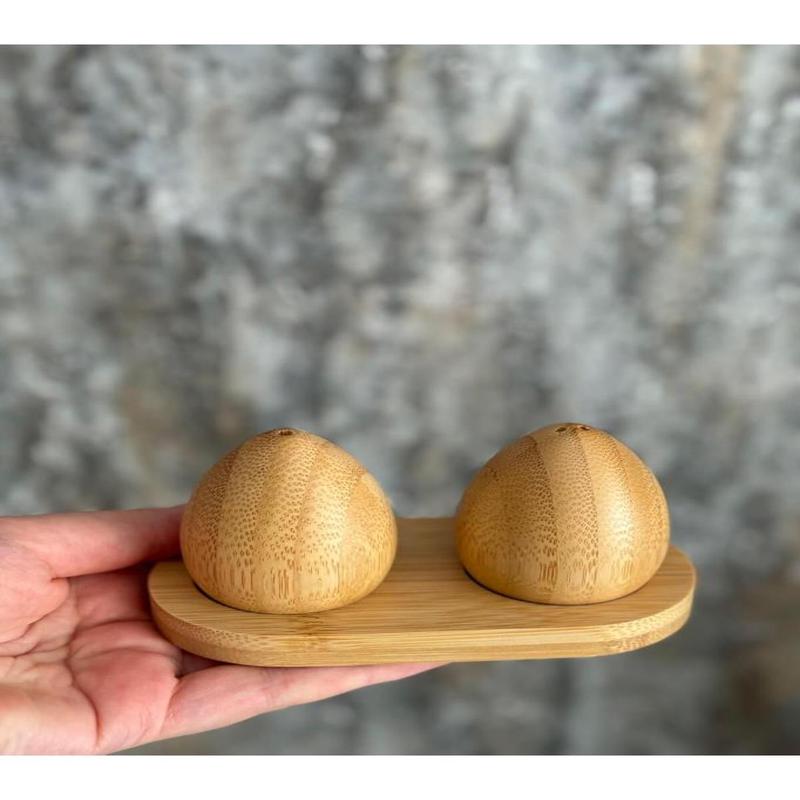 Bamboo Egg Model Salt & Pepper Shaker