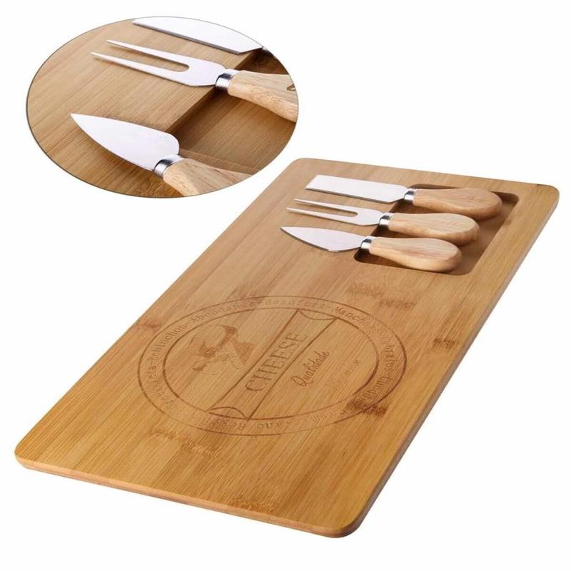 Bamboo 4 Piece Cheese Presentation Set - Cutting Board