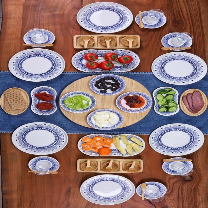 Bambum 49 Piece Maku Porcelain Breakfast Set For 6 People - Luxury Breakfast Serving Set