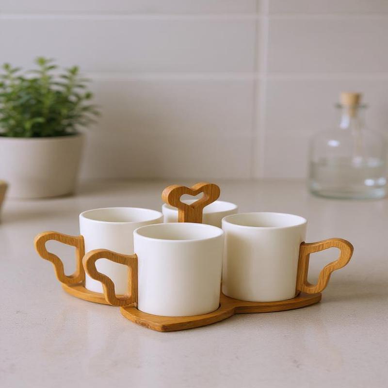 Bamboo Fugu - Bamboo Stand 4'd Cup Set