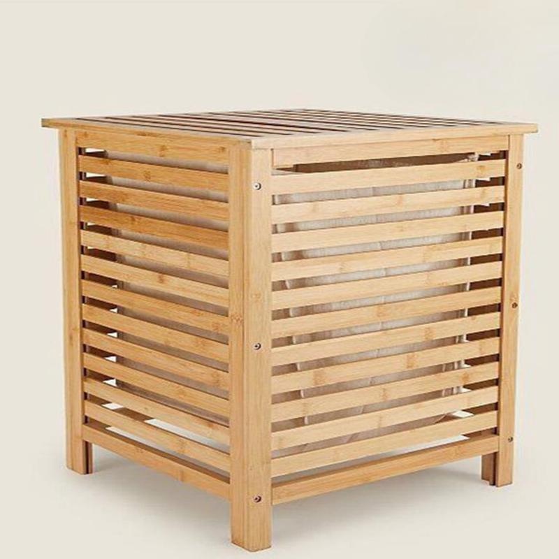 Bamboo Laundry Basket 40X40X57Cm