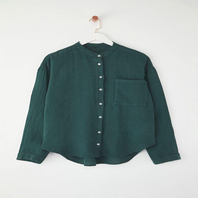 Women's Blue Straight Long Regular Shirt