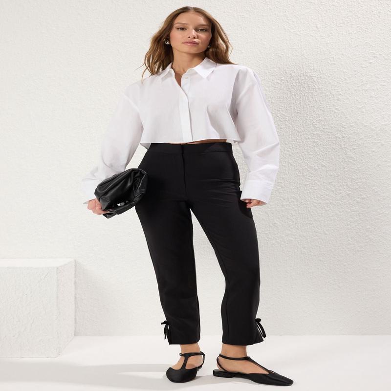 Women's Plain High Waist Pants