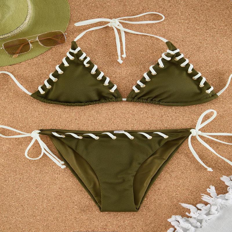 Khaki Bikini Set