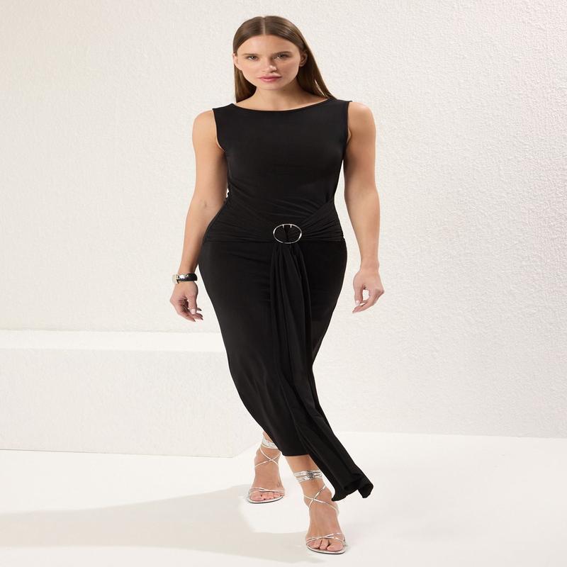 Women's Straight Midi Sleeveless Casual/daily Slim Dress