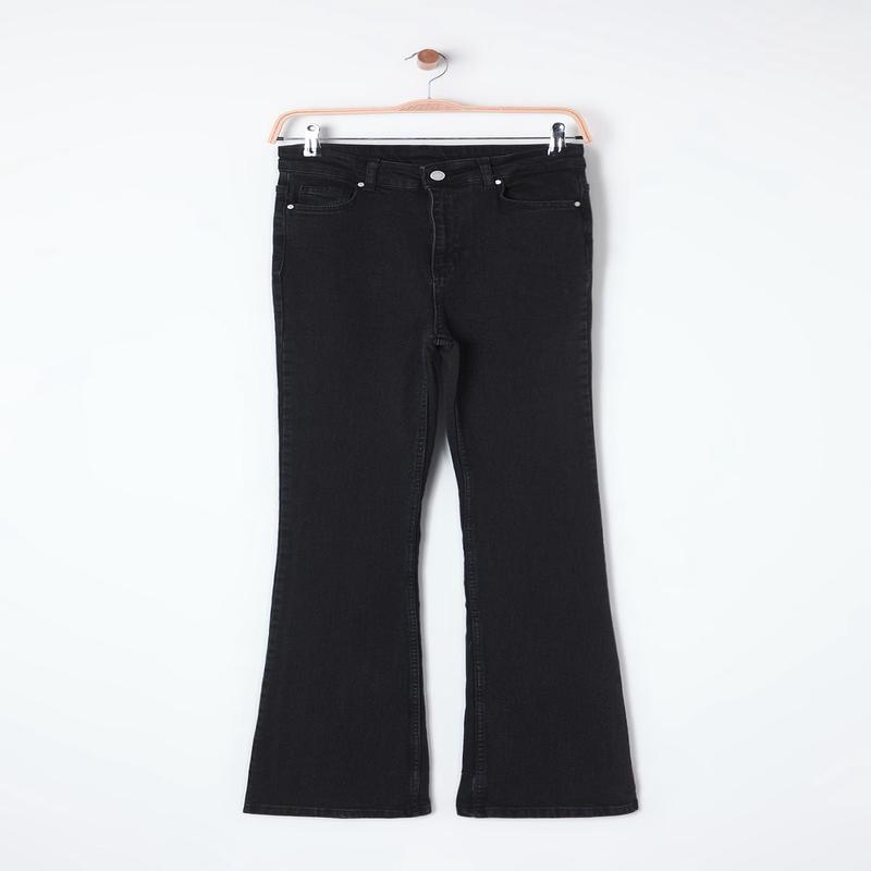 Women's Plain Flare High Waist Jeans