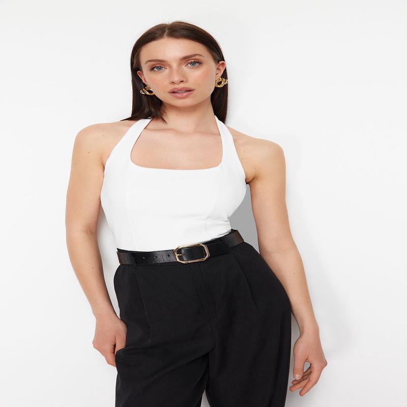 Women's Unifarben Sleeveless Slim Fit Blouses