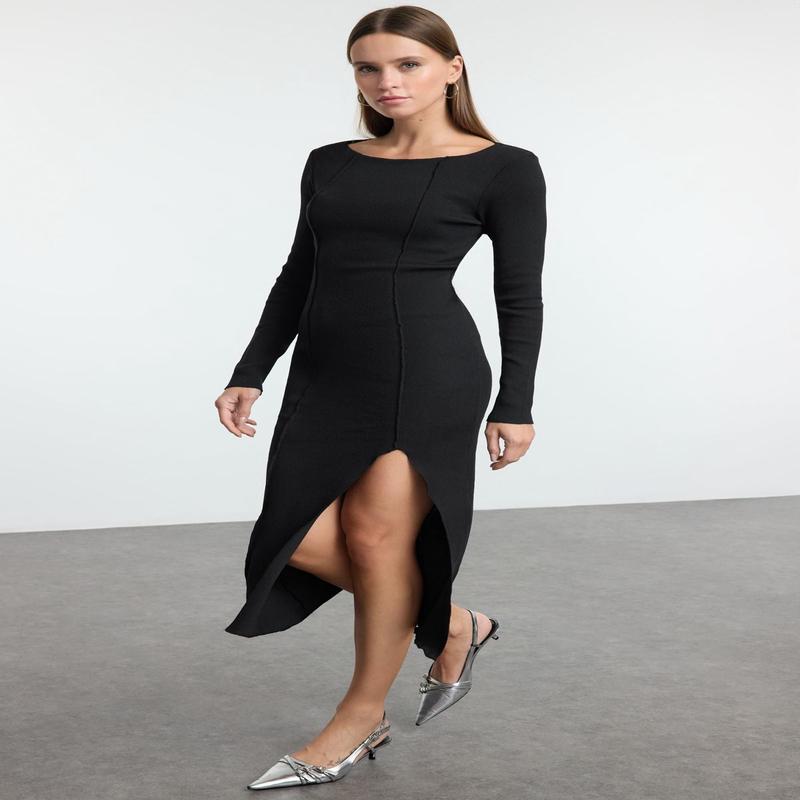 Women's Straight Midi Long Casual/daily Slim Dress