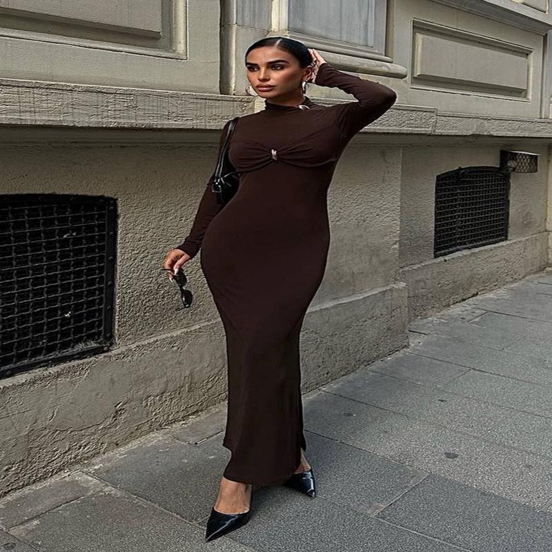 Women's Straight Midi Long Stylish/night Fitted Dress