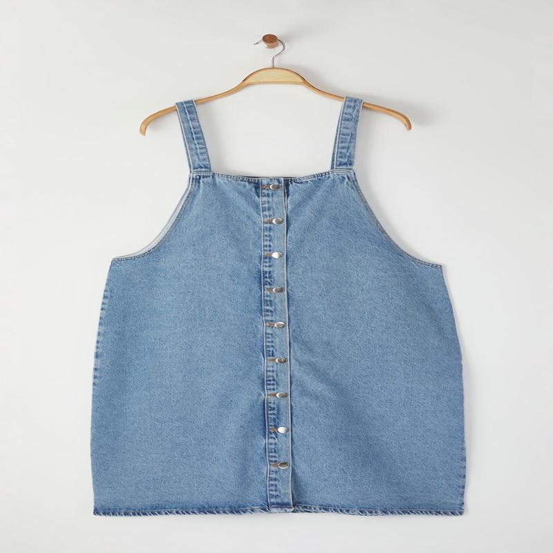 Curve Women's Plain Mini Spaghetti Strap Casual Fitted Plus Size Dress