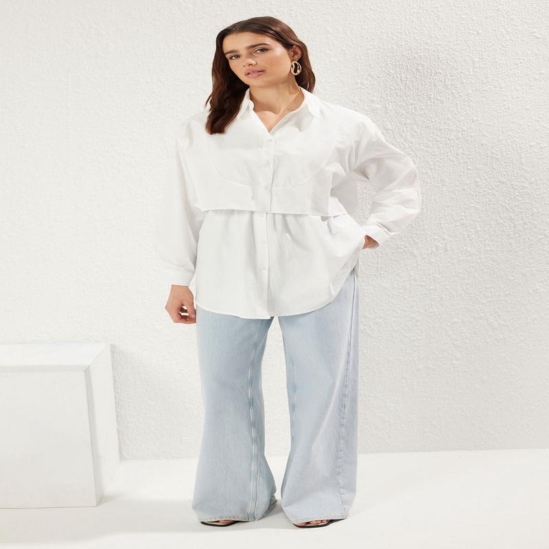 Modest Women's Plain Long Regular Modest Shirts