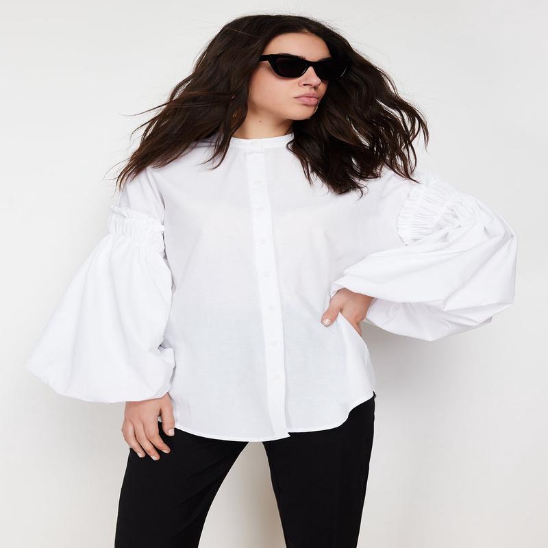 Modest Women's Plain Long Relaxed Shirt