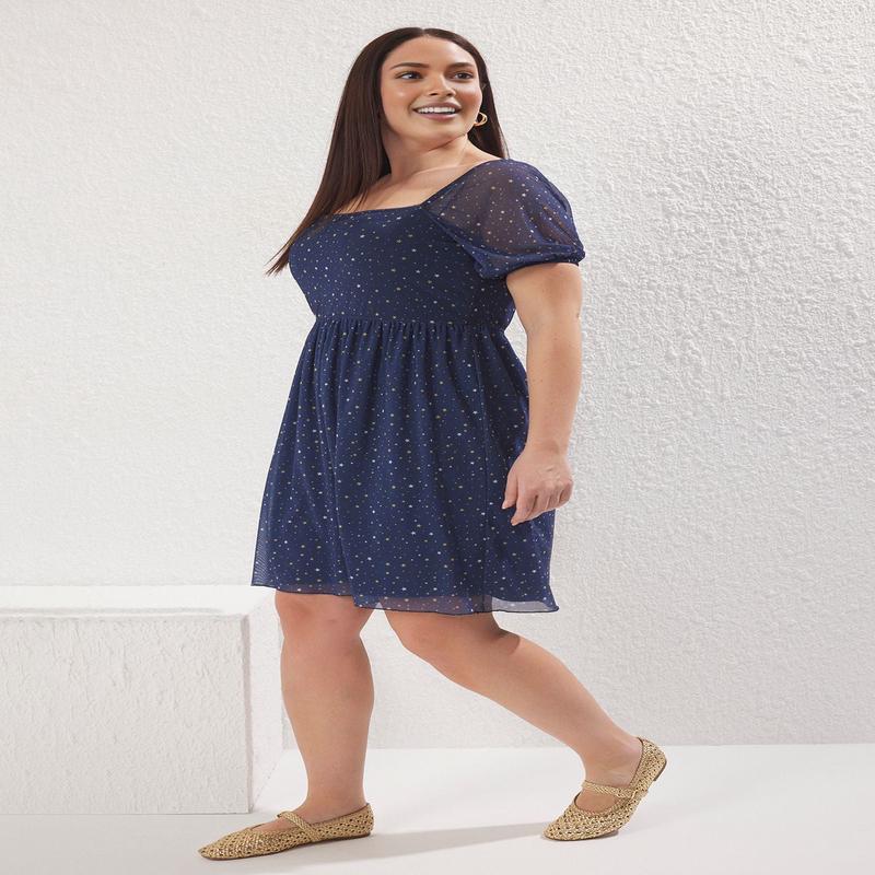Curve Navy Blue Plus Size Dress