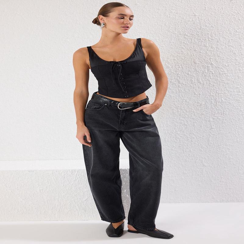 Women's Straight Hanging Fitted Blouse