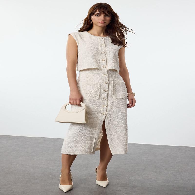 Women's Unifarben Midi Sleeveless Evening / Daily Regular Fit Dresses