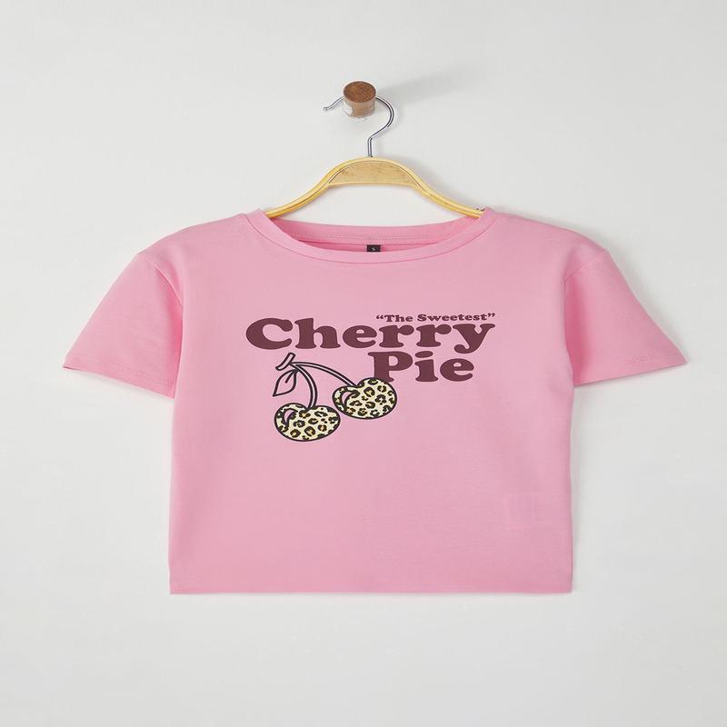 Women's Printed Short Slim T-Shirt