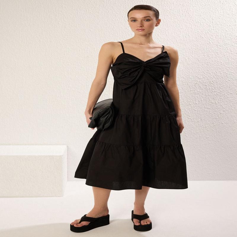 Women's Plain Midi Spaghetti Strap Casual Regular Dress