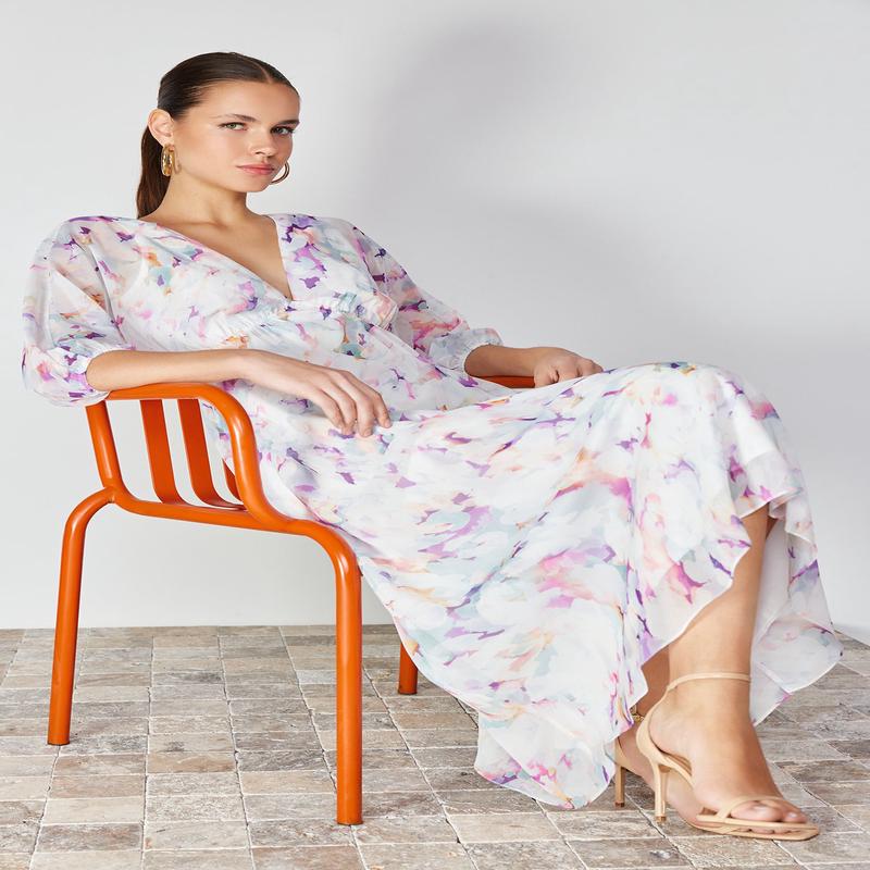 Women's Abstract Maxi Short Day / Night Regular Dress