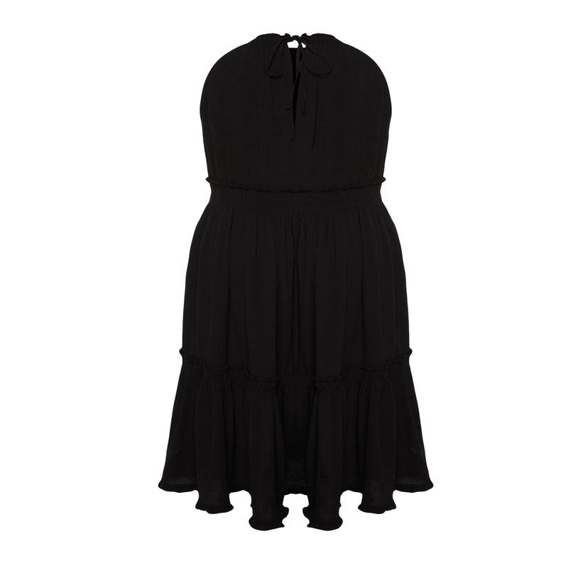 Curve Women's Plain Midi Sleeveless Casual Relaxed fit Plus Size Dress