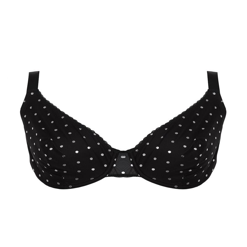 Curve Women's Polka Dot Wire Bra Plus Size Bra