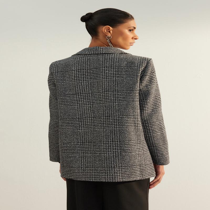 Women's Plaid / Check Long Sleeve Regular Blazer Jacket