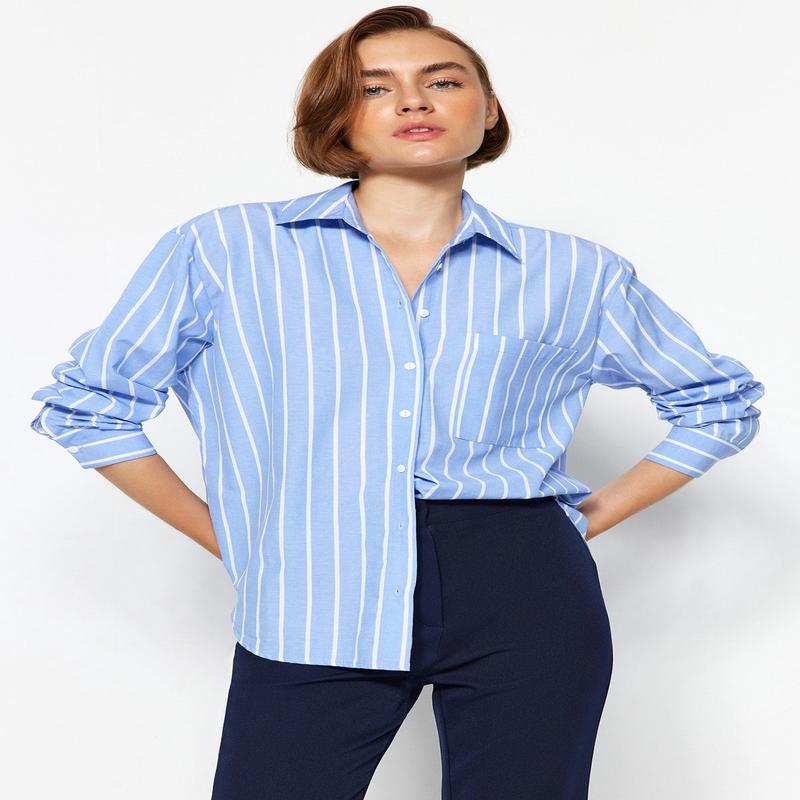 Women's Striped Long Sleeve Regular Fit Shirt