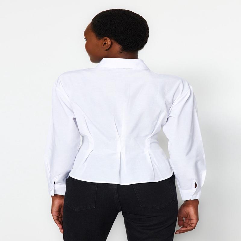 Women's Plain Long sleeve Fitted Shirt