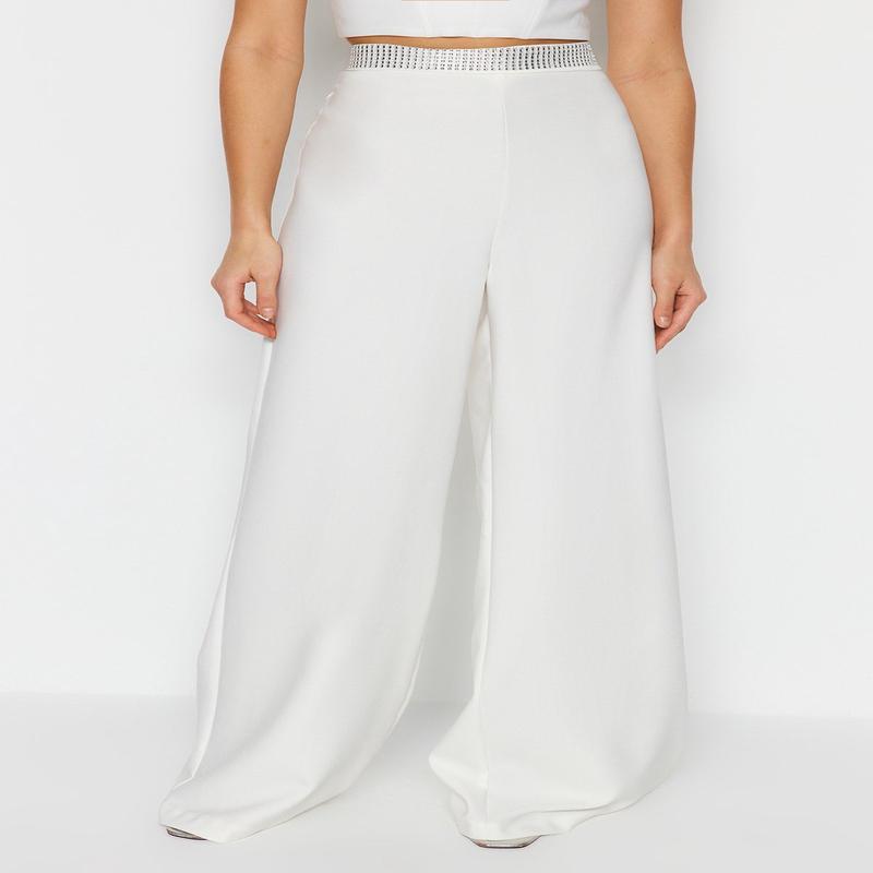 Women's Plain Cigarette pants High Waist Pants