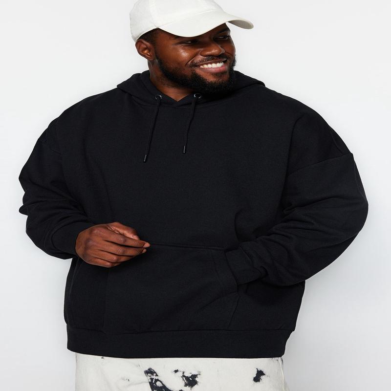 MAN Men's Plain Long sleeve Oversize Plus Size Sweatshirt