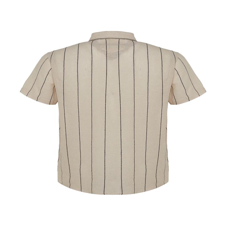 Man Men's Striped Short Sleeve Regular Fit Shirt