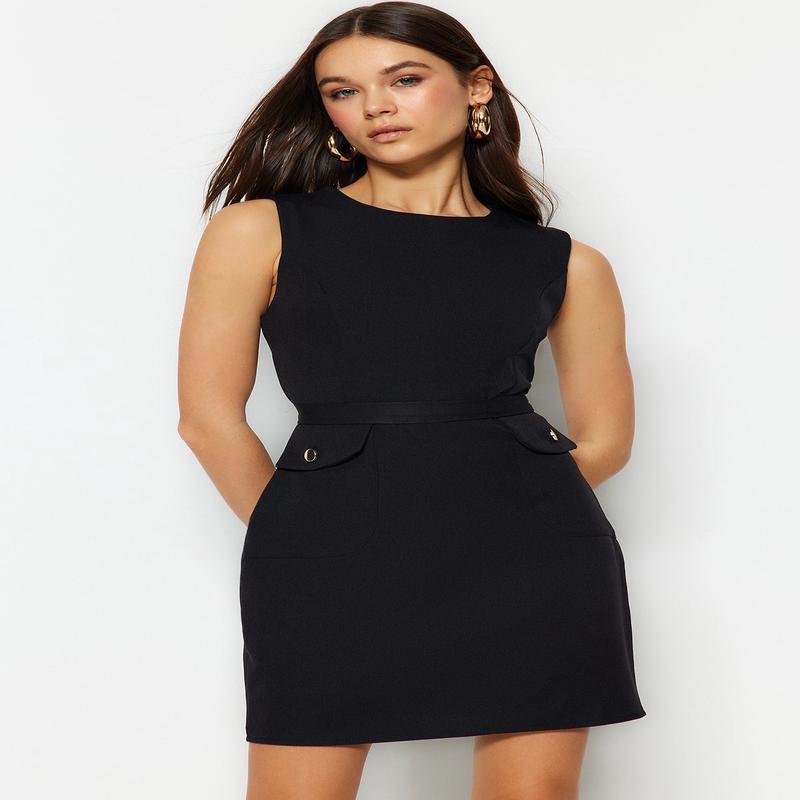 Women's Plain Mini Sleeveless Business Regular fit Dress