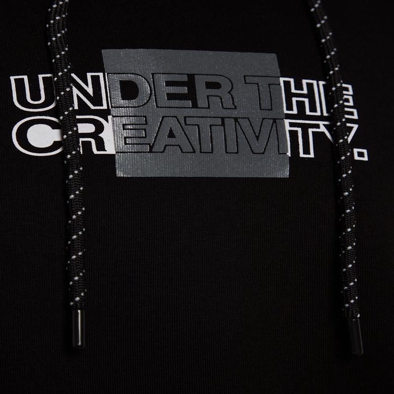 MAN Men's black Motto Long Sleeve Oversized Sweatshirts