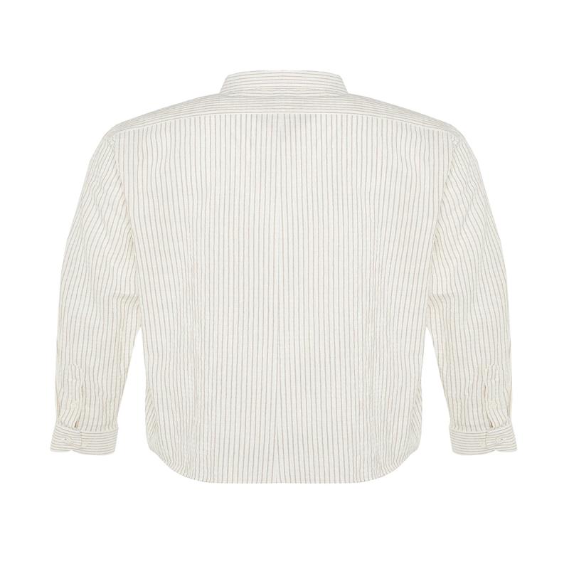 Man Men's Brown Striped Long Sleeve Regular Fit Shirt