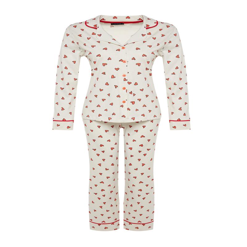 Women's Heart Long Sleeve Homewear Regular Pajamas Set