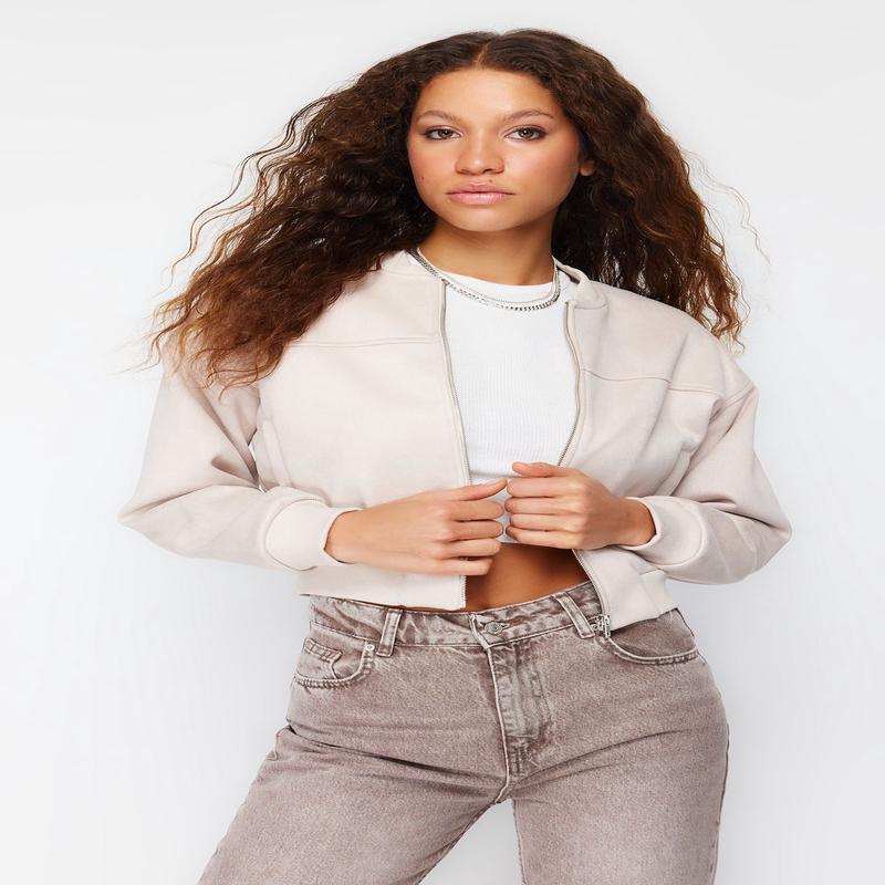 Women's Gray Plain Oversize Coat