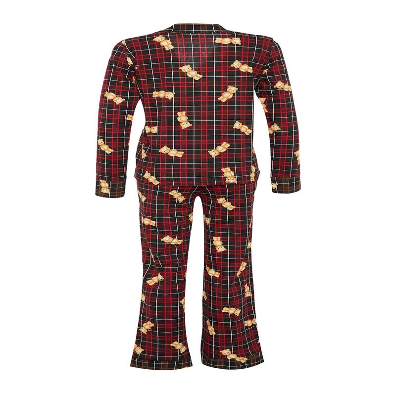 Women's Gray Striped Long Sleeve Homewear Regular Pajama Set