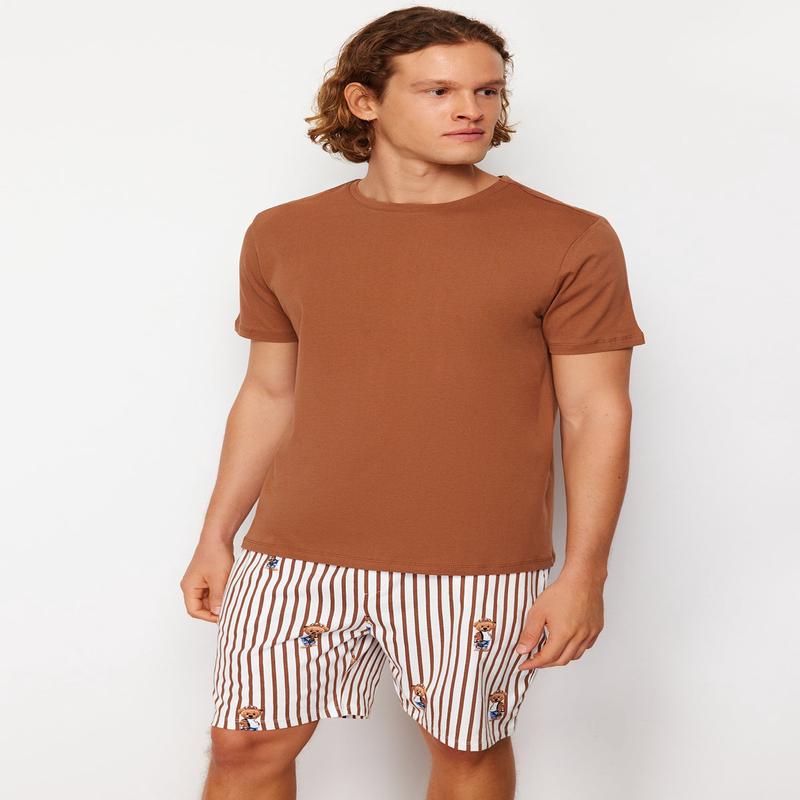 Man Men's Animal Short Lounge/home Regular Pajama Set