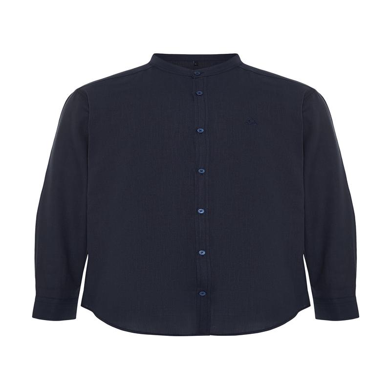 Man Men's Plain Long Regular Shirt