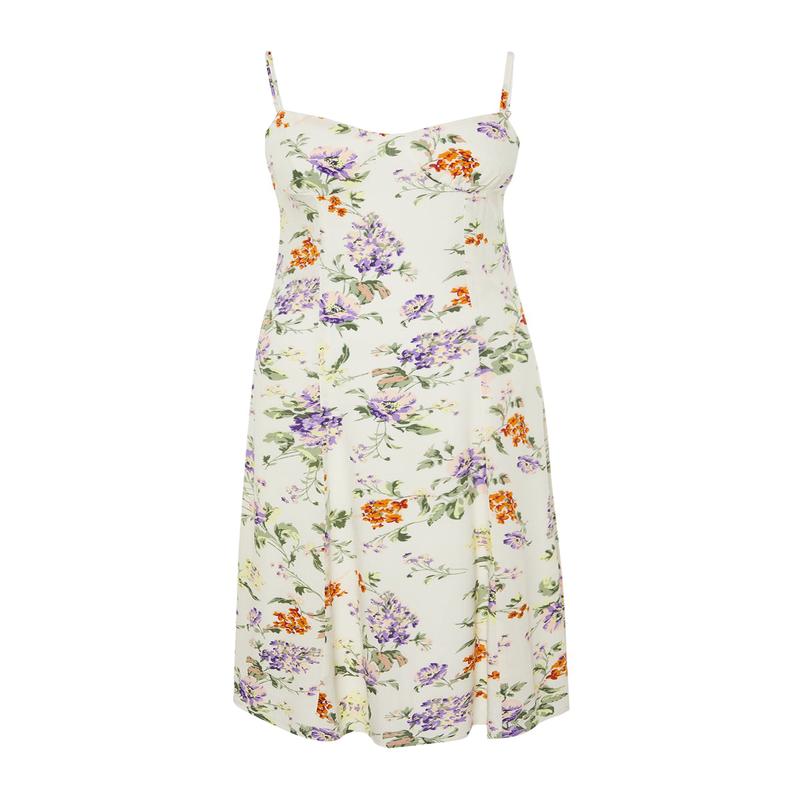 Women's Floral Midi Spaghetti Straps Casual Regular Fit Dresses