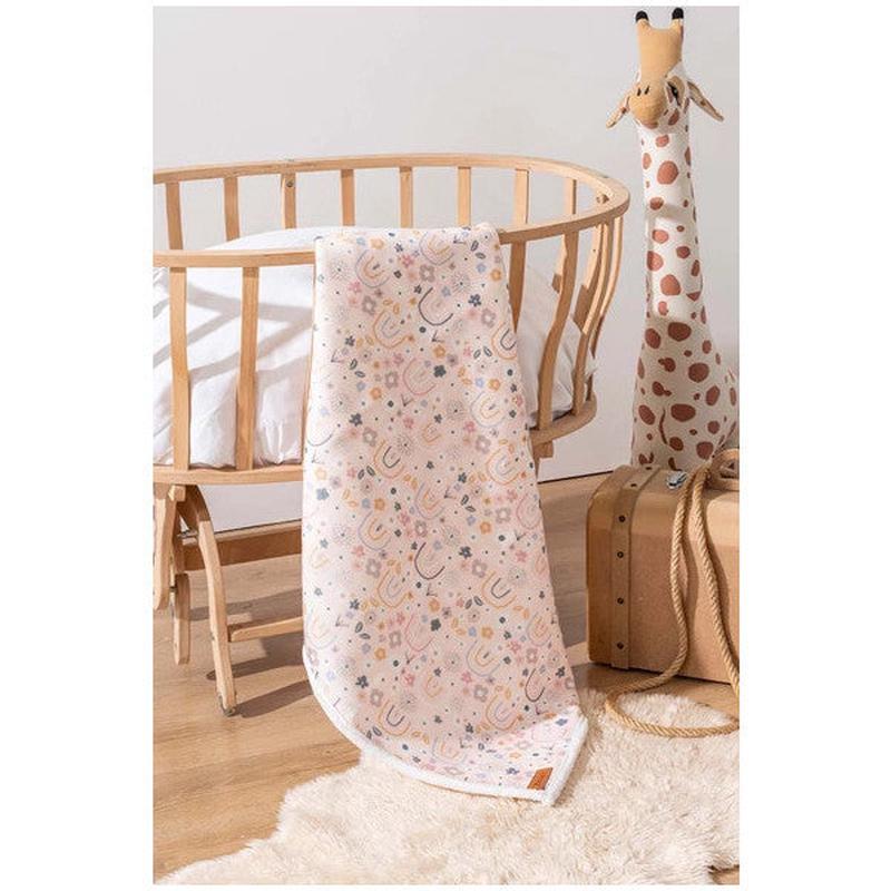 Fluffy Baby Blanket 70X100 Cm Rainbow Pattern