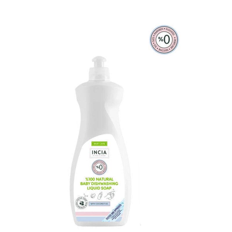 Incia 100% Natural Baby Dish Soap Herbal Pacifier Bottle Cleaner Vegan 500 Ml