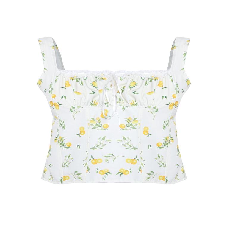 Women's Ecru Flowering Hanging Fitted Blouse