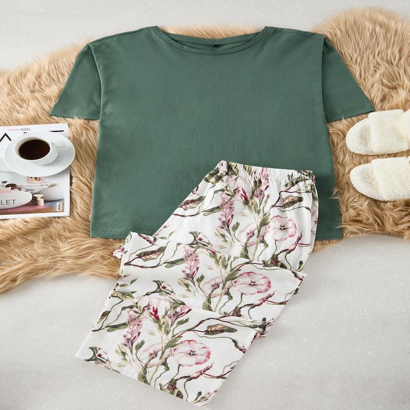 Curve Women's Flowering Short Regular Plus Size Pajama Set