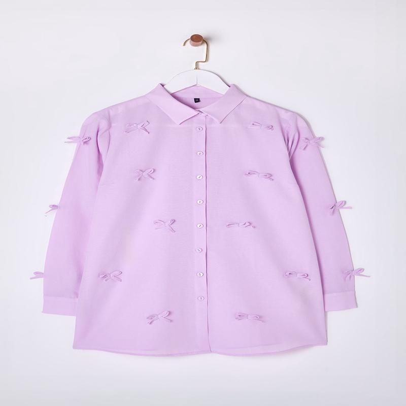 Modest Women's Pink Straight Long Regular Hijab Shirt