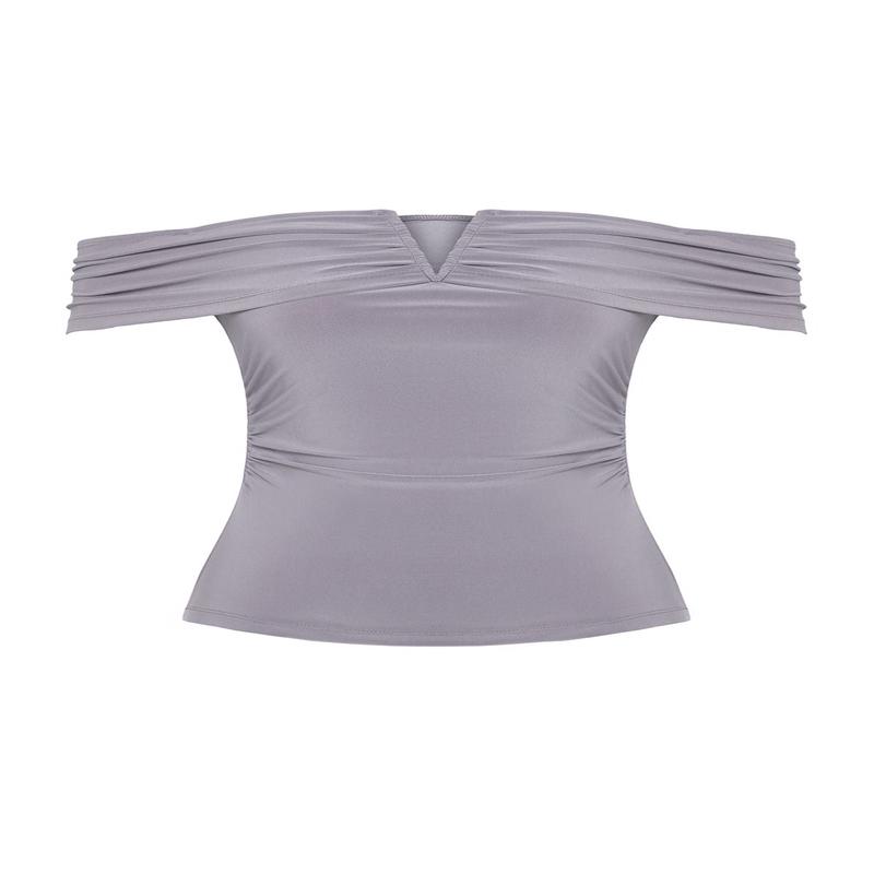 Women's Beige Straight Sleeveless Fitted Blouse