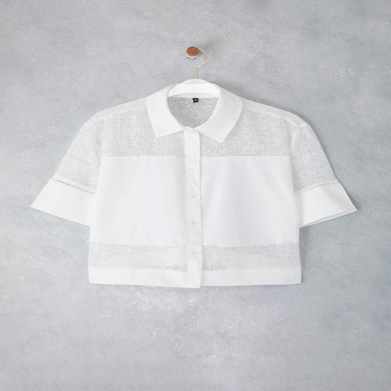 Women's Straight Three-Quarter Sleeve Regular Shirt