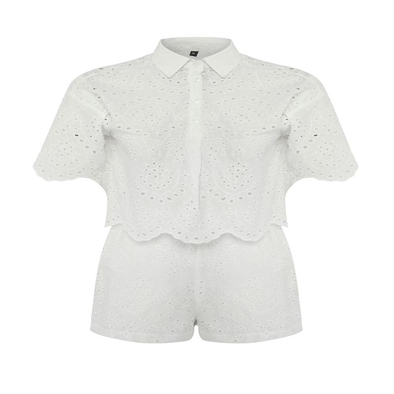 Women's Printed Three Quarter Sleeve Beachwear Oversized Two Piece Sets