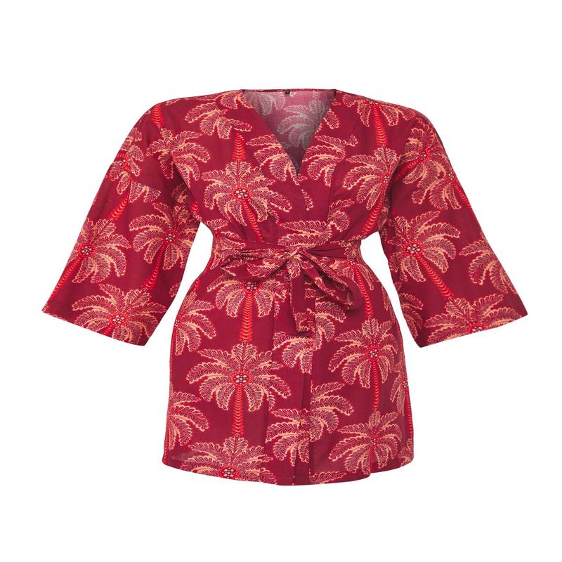 Women's Very Colorful Flowering Long Oversized Kimono & Kaftan