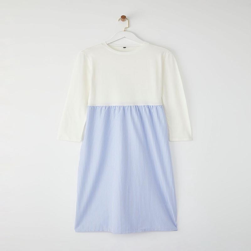 Modest Women's Striped Maxi Short Casual/daily Regular Modest Dresses